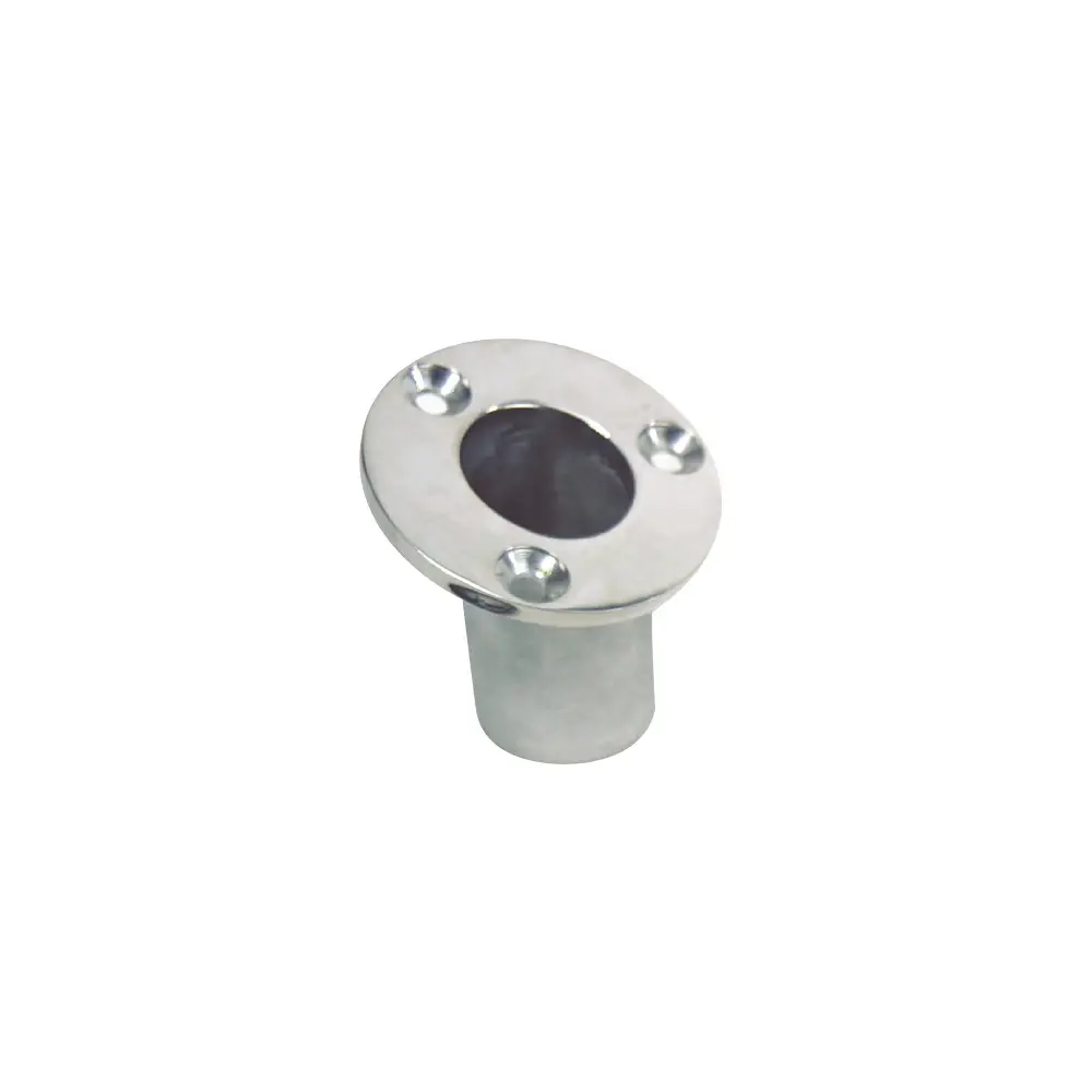 Flagpole Mount - Flush Mount - Holds Single Flag - Flag Poles Up to 1-1/4" Diam - WHI6170C